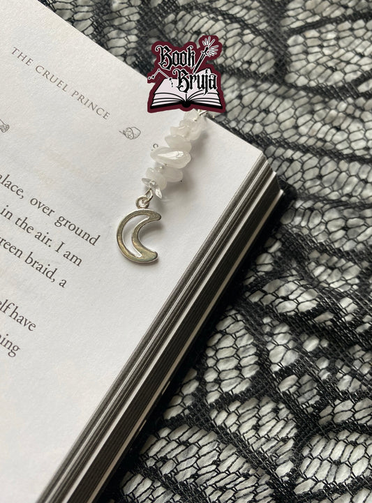 Clear Quartz Moon Bookmark