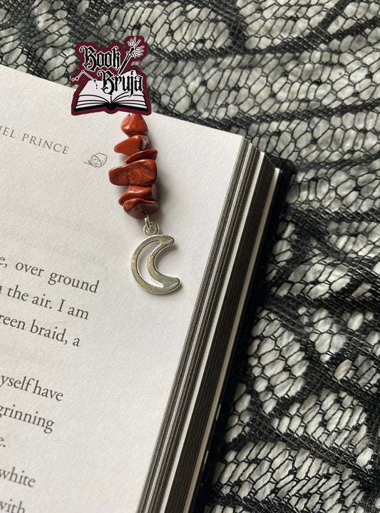 Red Jasper Moon Bookmark